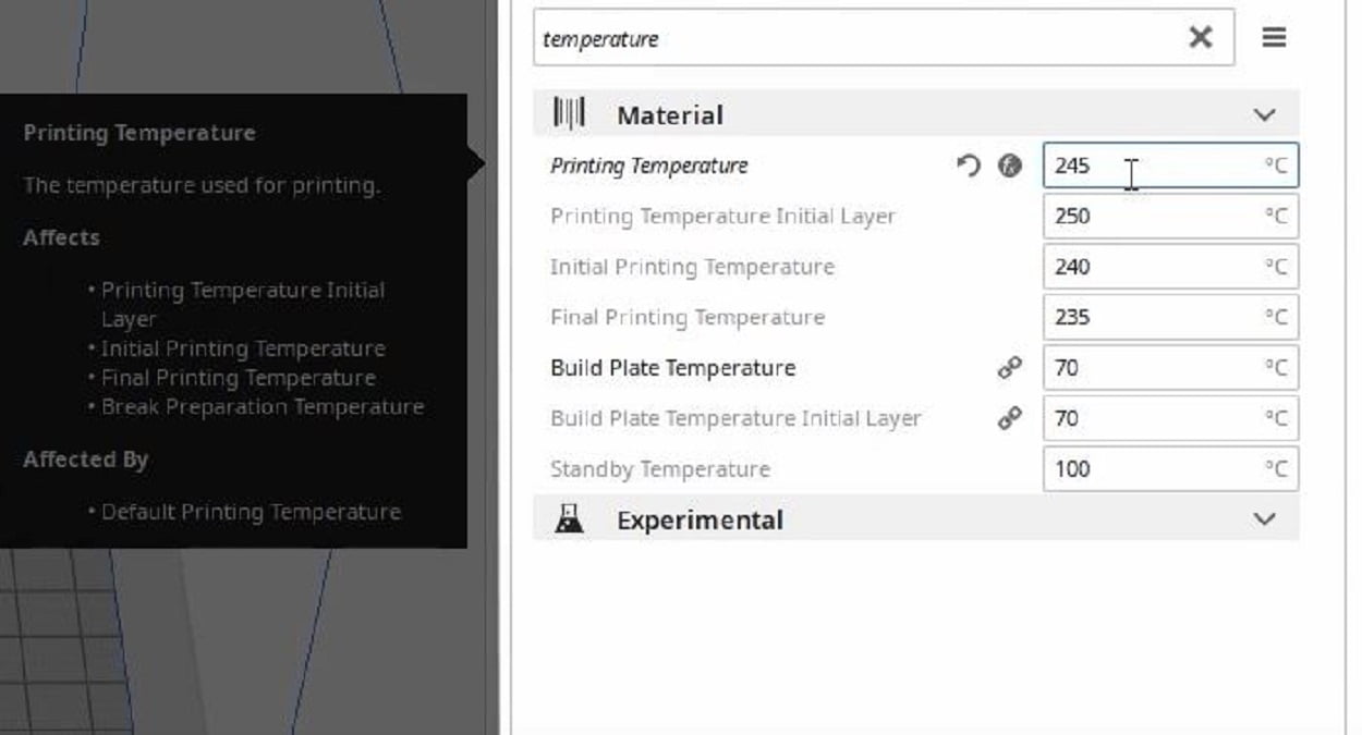 Transparent Filament Settings Temperature