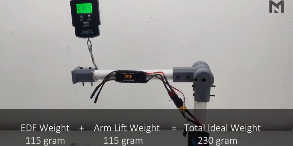 80mm EDF Test Rig Arm Weight